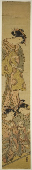 The Courtesan Segawa of Matsubaya Watching Her Attendants Play Cat’s Cradle, c. 1773/75, Isoda