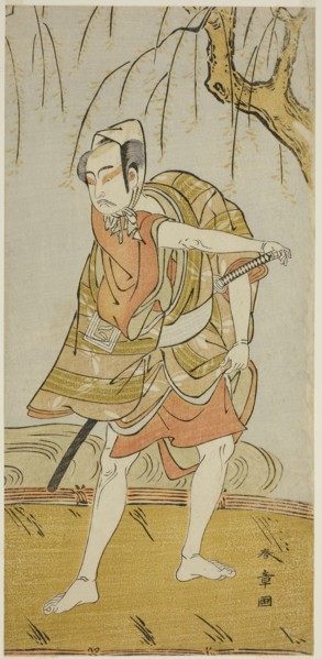The Actor Ichikawa Yaozo II as Hiranoya Tokubei (?) in the Play Wada Sakamori Eiga Kagami (?),