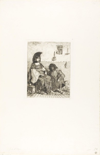 Algerian Jewess, 1833, Eugène Delacroix, French, 1798-1863, France, Etching on white laid paper,