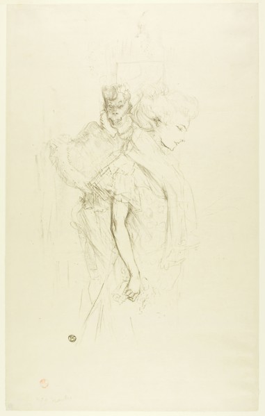 Blanche and Noire, 1896, Henri de Toulouse-Lautrec, French, 1864-1901, France, Lithograph on cream
