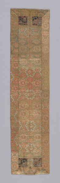 Ôhi (Stole), late Edo period (1789–1868)/ Meiji period (1868–1912), 19th century, Japan, brocaded,