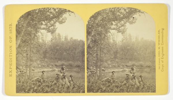 Coyotero Apache Scouts, at Apache Lake, Sierra Blanca Mountains, Arizona. Two members of the
