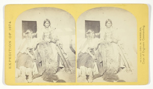 Jicarilla Apache Brave and Squaw, lately wedded. Abiquiu Agency, New Mexico, 1874, Timothy