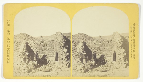 Characteristic ruin, of the Pueblo San Juan, New Mexico, on the north bank of the San Juan River,
