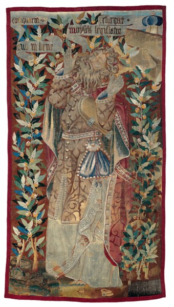 Moses (fragment) from The Transfiguration of Christ, 1460/70, Franco-Flemish, Flanders, Wool and