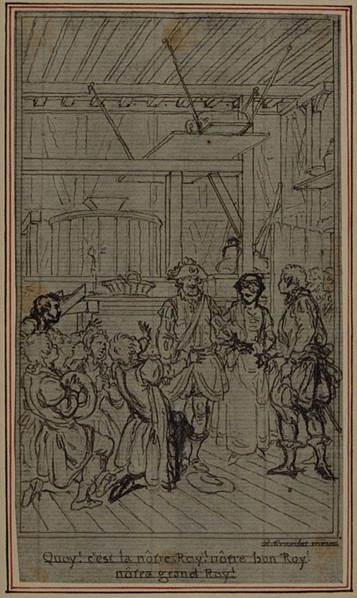 Study for Vignette-Frontispiece of Colle’s La Partie de Chasse de Henri IV, Act III, c. 1766,
