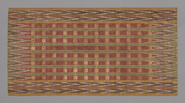 Panel, late Edo period (1789–1868)/ Meiji period (1868–1912), 19th century, Japan, Sari, ikat