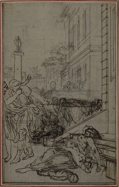 Study for the Vignette of Lucretius’s De la Nature des Choses, Vol. II, Book VI, c. 1768, Hubert