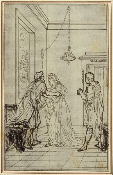 Study for Lucain’s La Pharsale, Canto II, c. 1766, Hubert François Gravelot, French, 1699-1773,