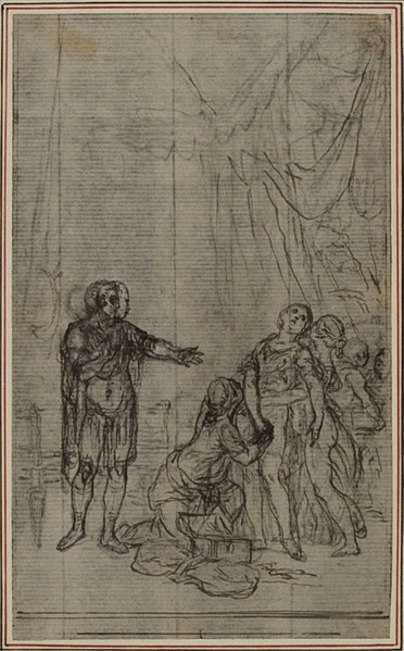 Study for Lucain’s La Pharsale, Canto V, c. 1766, Hubert François Gravelot, French, 1699-1773,