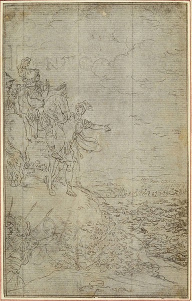 Study for Lucain’s La Pharsale, Canto VII, c. 1766, Hubert François Gravelot, French, 1699-1773,