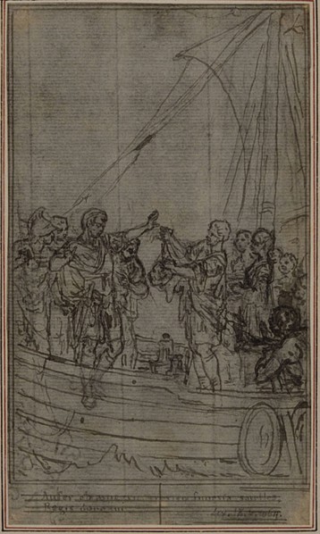 Study for Lucain’s La Pharsale, Canto IX, c. 1766, Hubert François Gravelot, French, 1699-1773,