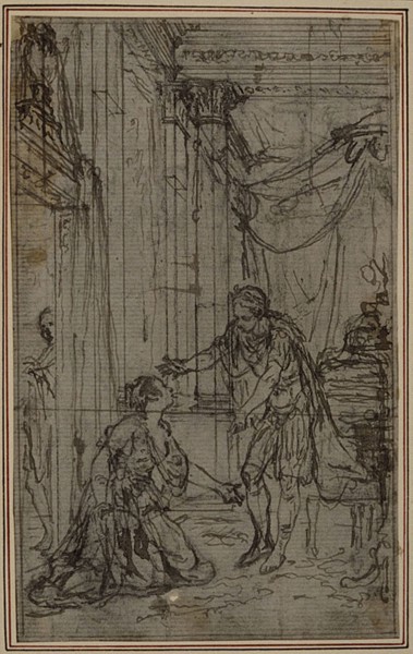 Study for Lucain’s La Pharsale, Canto X, c. 1766, Hubert François Gravelot, French, 1699-1773,
