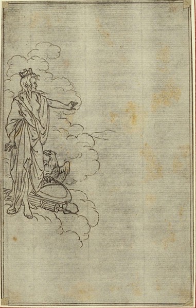 Study for Lucain’s La Pharsale, Canto I, Standing Female Figure with Crown, c. 1766, Hubert