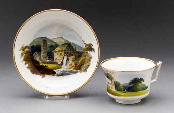 Cup and Saucer, c. 1815, Wedgwood Manufactory, England, founded 1759, Burslem, Porcelain with