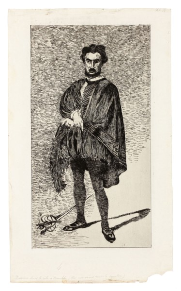 The Tragic Actor (Rouvière in the role of Hamlet), 1865–66, Édouard Manet, French, 1832-1883,