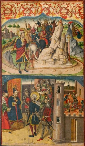Saint Christopher Meets Satan, Saint Christopher before the King of Lycia, 1480/85, Martín de
