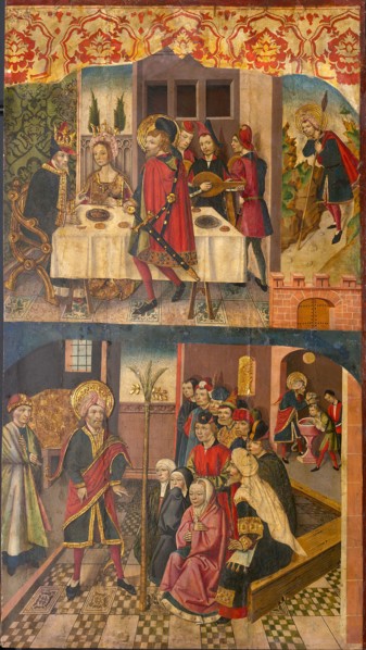 Saint Christopher Taking Leave of the King Who Feared Satan, Saint Christopher and His Converts,