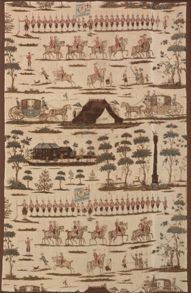 The Irish Volunteers (Furnishing Fabric), 1782, Probably designed by Gabriel Beranger (Irish,