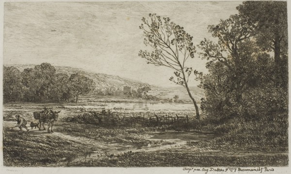 Autumn, 1848, Charles François Daubigny, French, 1817-1878, France, Etching on white wove paper,