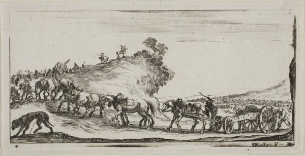 Plate Four from Drawings of Several Movements by Soldiers, 1644, Stefano della Bella, Italian,