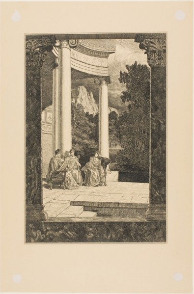 Psyche and her Sisters, plate 18 from Cupid and Psyche, 1880, Max Klinger, German, 1857-1920,