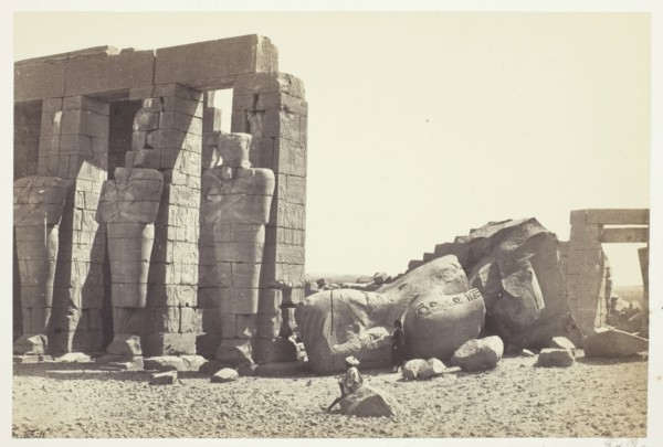 Osiride Pillars and Great Fallen Colossus, c. 1857, printed 1862, Francis Frith, English,