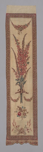 Curtain for Bed Set, 18th century, France, Nantes, France, Cotton, plain weave, block printed and