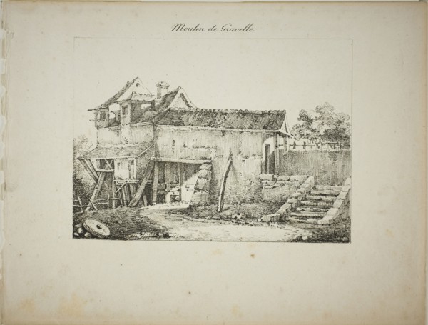 Mill at Gravelle, II, 1824/27, Louis Jules Frederic Villeneuve (French, 1796-1842), printed by