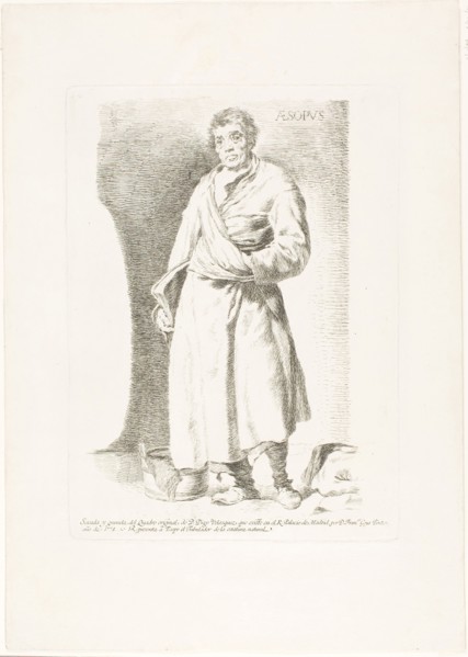 Aesop, 1778, Francisco José de Goya y Lucientes (Spanish, 1746-1828), after Diego Velázquez