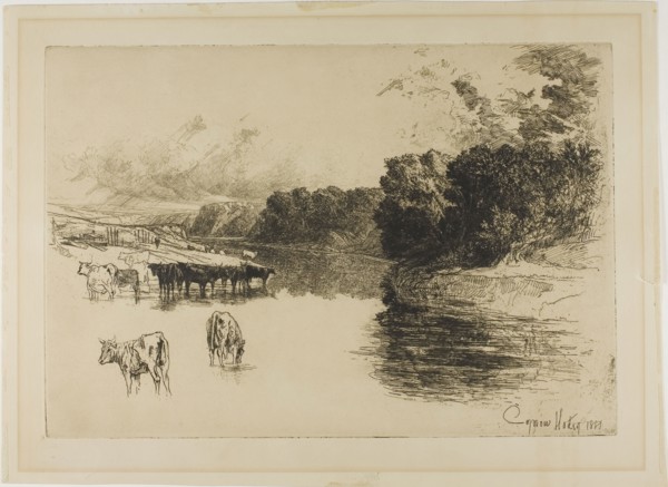 A Lancashire River, 1881, Francis Seymour Haden, English, 1818-1910, England, Etching and drypoint