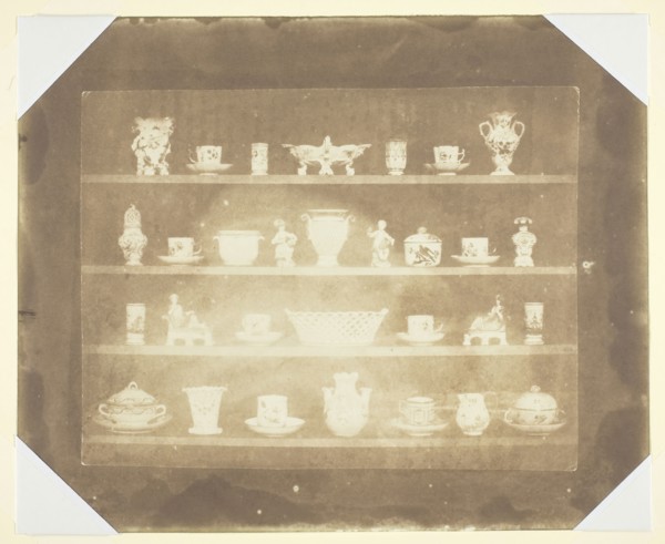 Articles of China on Four Shelves, c. 1844, William Henry Fox Talbot, English, 1800–1877, England,