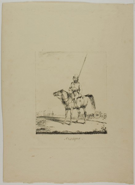 A Cossack, n.d., Monogrammist N.D., possibly French, 18th-19th century, France, Lithograph in black
