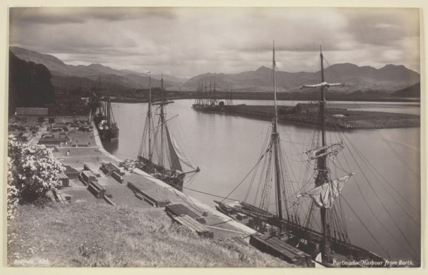 Portmadoc Harbour from Borth, 1860/94, Francis Bedford, English, 1816–1894, England, Albumen print,