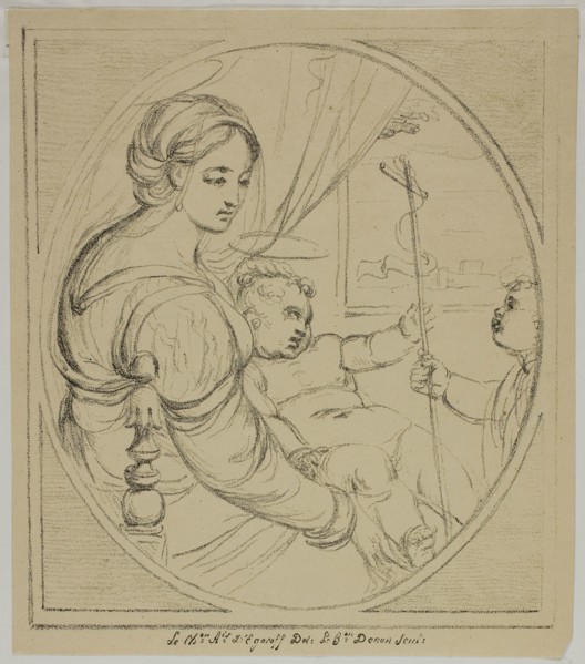 Virgin in a Chair, 1817–20, Dominique-Vivant Denon (French, 1747-1825), after Alexis d’Egaroff