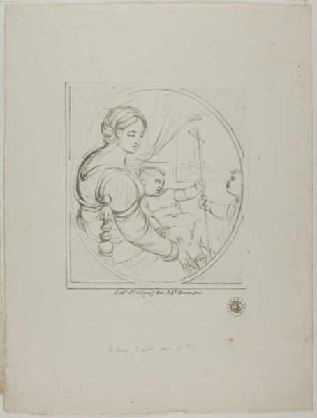 Virgin in a Chair, 1817–20, Dominique-Vivant Denon (French, 1747-1825), after Alexis d’Egaroff