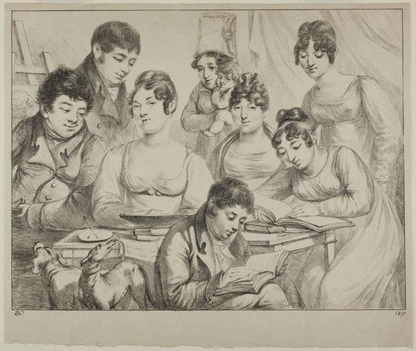Conversation, a Family Drawing and Reading, the Nurse Holding an Infant, a Portrait of Prince