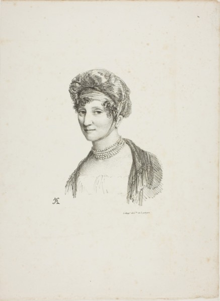 Portrait of a Woman in a Turban, n.d., Jean Antoine Laurent (French, 1763-1832), printed by Comte