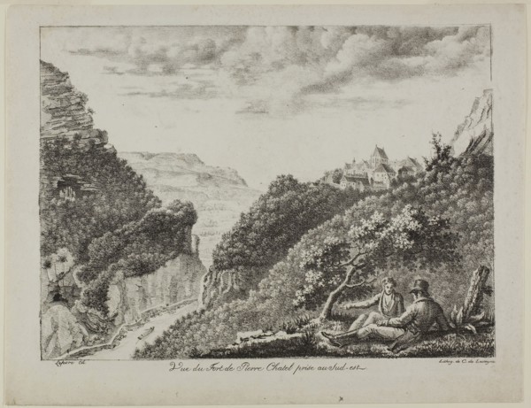View of Fort Pierre Chatel toward the Southeast, c. 1820, Charles Lefèvre (French, active