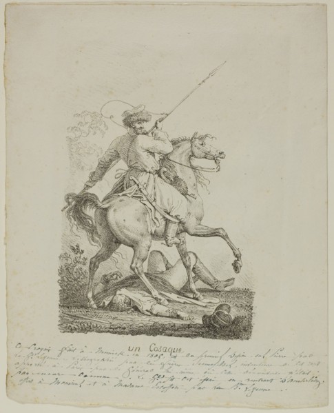 A Cossack, 1805, Louis F. Lejeune (French, 1775-1848), printed by Alois Senefelder (German,