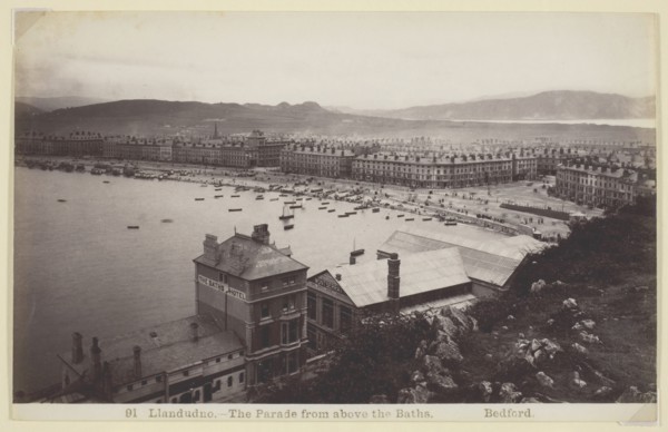 Llandudno-The Parade from above the Baths, 1860/94, Francis Bedford, English, 1816–1894, England,
