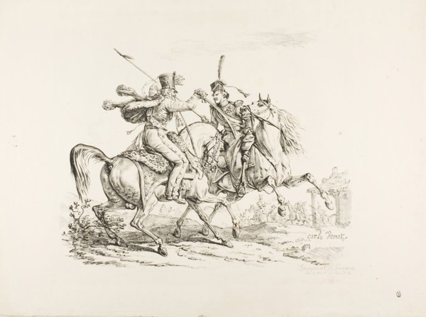 Hussard Killing a Cossack with a Sabre, February 21, 1817, Carle Vernet (French, 1758-1836),