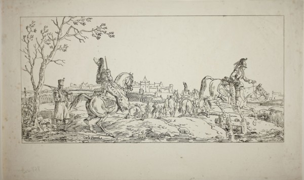 The Siege, November 1817, Carle Vernet (French, 1758-1836), printed by Comte de Charles Philibert