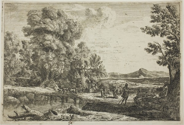 The Wooden Bridge (Rebecca and Eliezer), 1638–41, Claude Lorrain, French, 1600-1682, France,