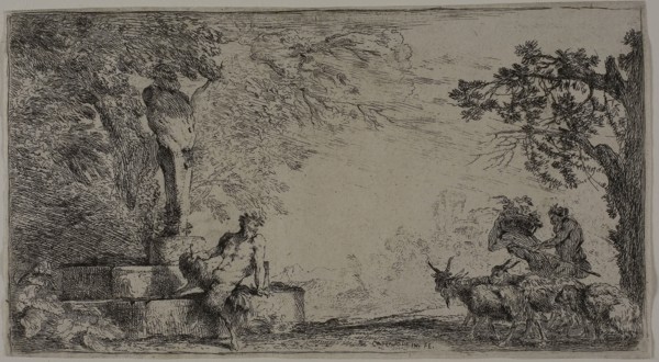 Satyr Resting beneath a Herm, 1645–47, Giovanni Benedetto Castiglione, Italian, 1609-1664, Italy,