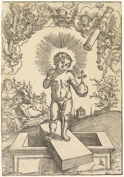 The Infant Christ as Redeemer, c. 1515, Lucas Cranach the Elder, German, 1472-1553, Germany,