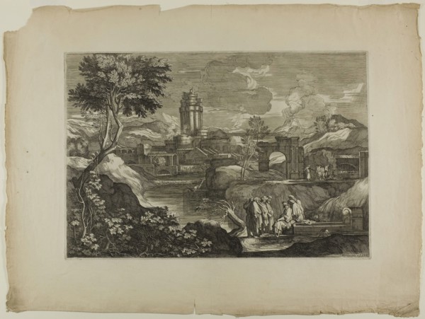 Joseph in Egypt, 1668–71, Sébastien Bourdon, French, 1616-1671, France, Etching on ivory laid