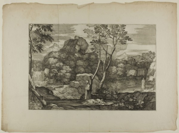 Landscape with a Dead Man and Two Priests, 1668–71, Sébastien Bourdon, French, 1616-1671, France,