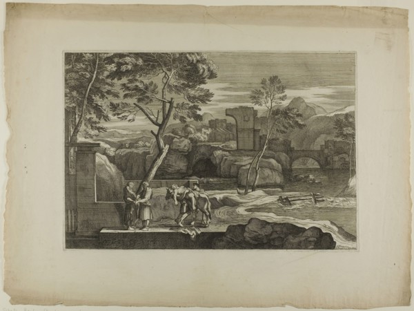 The Good Samaritan Takes the Wounded Man from his Donkey, 17th century, Sébastien Bourdon, French,