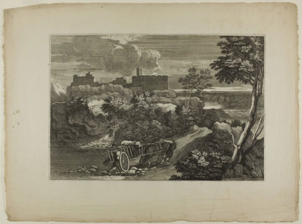 Two Carters Pushing Their Cart and Animals, 1668–71, Sébastien Bourdon, French, 1616-1671, France,